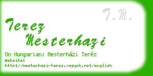 terez mesterhazi business card